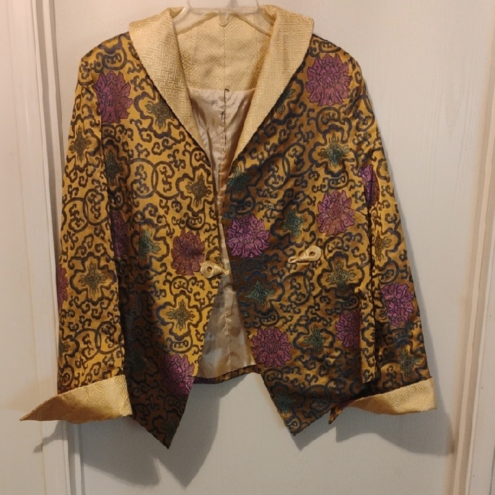 Elegant Gold and Purple Women's Jacket